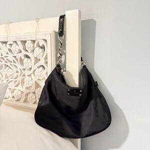 Kate Spade Kate Nylon Hobo Shoulder Bag with Chain Link Handle